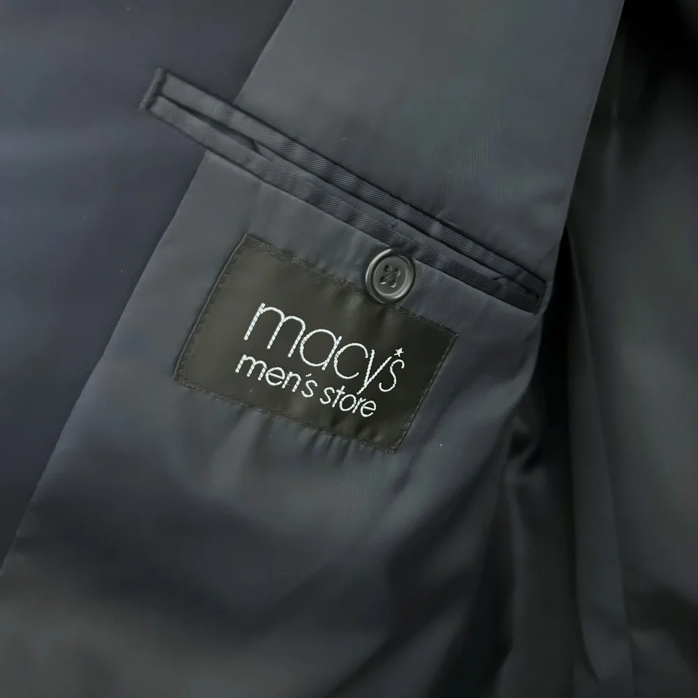 Michael Kors Blazer Mens 42R Navy Blue‎ Two Button Sport Coat Minimalist Classic